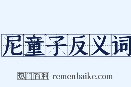 尼童子反义词是什么意思的图片
